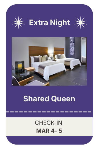 Extra Night -  Shared Queen